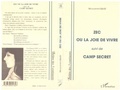 Cover: Zec ou la joie de vivre (suivi de) Camp secret - Editions L'Harmattan