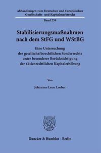 Abbildung von: Stabilisierungsmaßnahmen nach dem StFG und WStBG - Duncker & Humblot