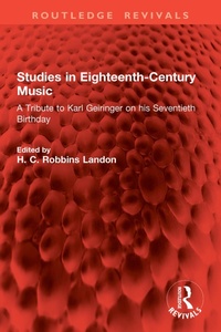 Abbildung von: Studies in Eighteenth-Century Music - Routledge
