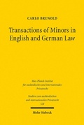 Abbildung von: Transactions of Minors in English and German Law - Mohr Siebeck