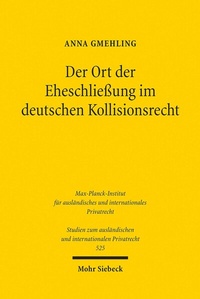 Bild: Der Ort der Eheschließung im deutschen Kollisionsrecht - Mohr Siebeck