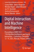 Cover: Digital Interaction and Machine Intelligence - Springer
