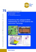 Cover: Entwicklung aktiv g&uuml;tegeschalteter Halbleiterlaser f&uuml;r LiDAR-Systeme des autonomen Fahrzeugs - Cuvillier Verlag