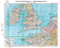 Abbildung von: LUFTKRIEG - Luft-Navigationskarte: Britische Inseln (Süd) 1942 (Plano) - Verlag Rockstuhl