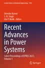 Cover: Recent Advances in Power Systems - Springer