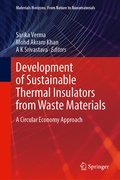Cover: Development of Sustainable Thermal Insulators from Waste Materials - Springer