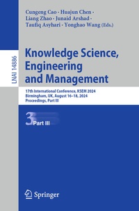 Enlarge image Cover: Knowledge Science, Engineering and Management - Springer
