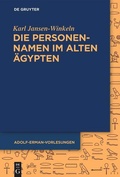 Cover: Die Personennamen im Alten &Auml;gypten - De Gruyter