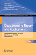 Cover: Deep Learning Theory and Applications - Springer