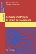 Cover: Security and Privacy in Smart Environments - Springer