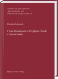 Cover: From Pentateuch to Prophetic Torah - Harrassowitz Verlag