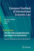Cover: The EU-China Comprehensive Agreement on Investment - Springer