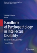 Cover: Handbook of Psychopathology in Intellectual Disability - Springer