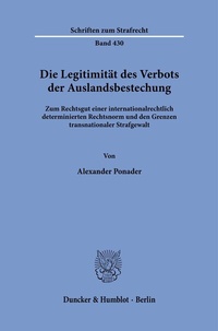 Abbildung von: Die Legitimität des Verbots der Auslandsbestechung - fibre
