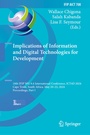 Cover: Implications of Information and Digital Technologies for Development - Springer