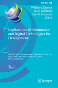 Cover: Implications of Information and Digital Technologies for Development - Springer