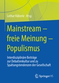 Cover: Mainstream - freie Meinung - Populismus - Springer VS