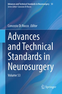 Enlarge image Cover: Advances and Technical Standards in Neurosurgery - Springer