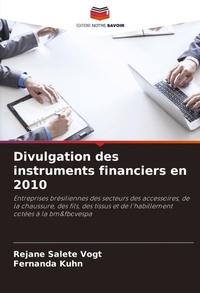 Abbildung von: Divulgation des instruments financiers en 2010 - Editions Notre Savoir