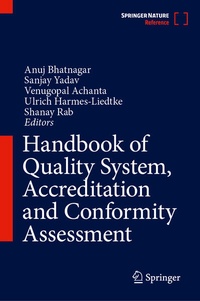 Enlarge image Cover: Handbook of Quality System, Accreditation and Conformity Assessment - Springer