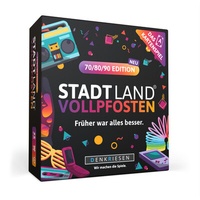 Abbildung von: DENKRIESEN - STADT LAND VOLLPFOSTEN® - Das Kartenspiel - 70/80/90 EDITION - "Früher war alles besser." - DENKRIESEN