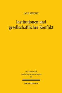 Bild: Institutionen und gesellschaftlicher Konflikt - Mohr Siebeck