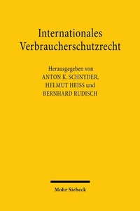Abbildung von: Internationales Verbraucherschutzrecht - Mohr Siebeck