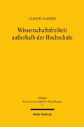 Cover: Wissenschaftsfreiheit au&szlig;erhalb der Hochschule - Mohr Siebeck
