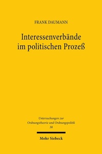 Abbildung von: Interessenverbände im politischen Prozeß - Mohr Siebeck