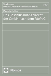 Abbildung von: Das Beschlussmängelrecht der GmbH nach dem MoPeG - Nomos