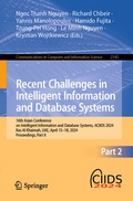 Cover: Recent Challenges in Intelligent Information and Database Systems - Springer