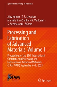 Enlarge image Cover: Processing and Fabrication of Advanced Materials, Volume 1 - Springer