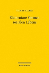Abbildung von: Elementare Formen sozialen Lebens - Mohr Siebeck