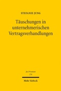 Bild: T&auml;uschungen in unternehmerischen Vertragsverhandlungen - Mohr Siebeck
