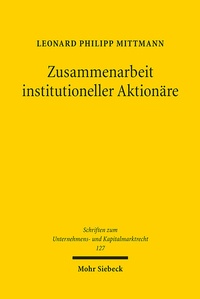 Abbildung von: Zusammenarbeit institutioneller Aktionäre - Mohr Siebeck