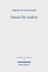 Bild vergrößern Bild: Dasein für Andere - Mohr Siebeck