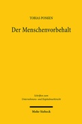 Abbildung von: Der Menschenvorbehalt - Mohr Siebeck