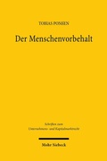 Abbildung von: Der Menschenvorbehalt - Mohr Siebeck