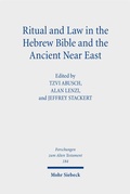 Cover: Ritual and Law in the Hebrew Bible and the Ancient Near East - Mohr Siebeck