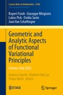 Cover: Geometric and Analytic Aspects of Functional Variational Principles - Springer