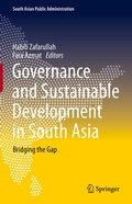 Cover: Governance and Sustainable Development in South Asia - Springer