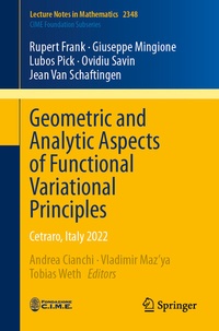 Abbildung von: Geometric and Analytic Aspects of Functional Variational Principles - Springer