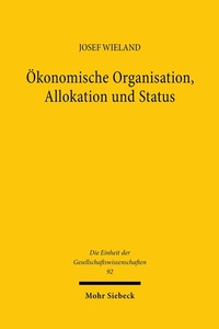 Abbildung von: Ökonomische Organisation, Allokation und Status - Mohr Siebeck