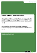 Cover: Magdalena Meisner - GRIN Verlag