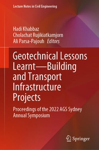 Enlarge image Cover: Geotechnical Lessons Learnt-Building and Transport Infrastructure Projects - Springer