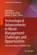 Cover: Technological Advancements in Waste Management: Challenges and Opportunities - Springer