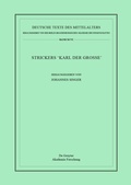 Cover: Strickers Karl der Gro&szlig;e - De Gruyter Akademie Forschung