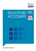 Cover: SQE - Solicitors Accounts 4e - The University of Law Publishing Limited