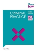 Cover: SQE - Criminal Practice 4e - The University of Law Publishing Limited