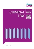 Cover: SQE - Criminal Law 4e - The University of Law Publishing Limited